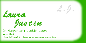 laura justin business card